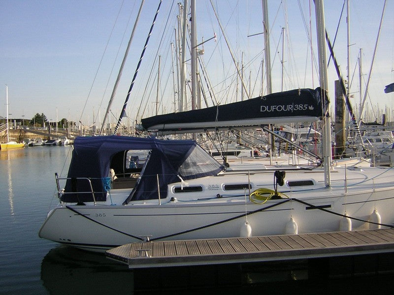 REAR CLOSURE 2 STAINLESS STEEL ARMS DUFOUR DUFOUR 385 GRAND LARGE 2004