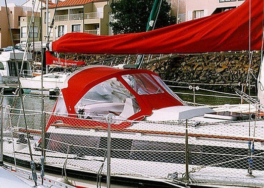 LARGE DECK HOOD 2 ARCHES DUFOUR DUFOUR 3800 1979