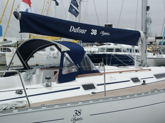 LARGE DECK HOOD 2 ARCHES DUFOUR DUFOUR 38 CLASSIC 1997