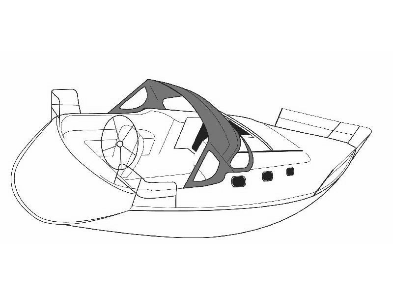 LARGE 2 ARCHES DECK HOOD SUN ODYSSEY SUN ODYSSEY 36 1989
